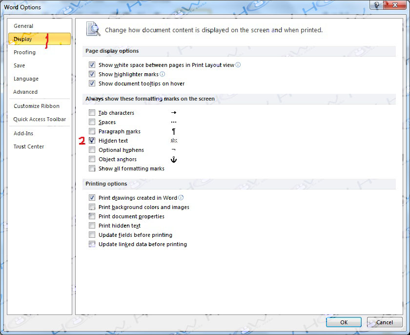 วิธีการซ่อนและการแสดงตัวหนังสือในเอกสาร Microsoft Word [Microsoft-Word]